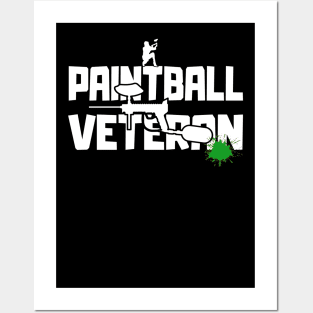 Paintball Veteran player Gotcha Paintballer gift idea Posters and Art